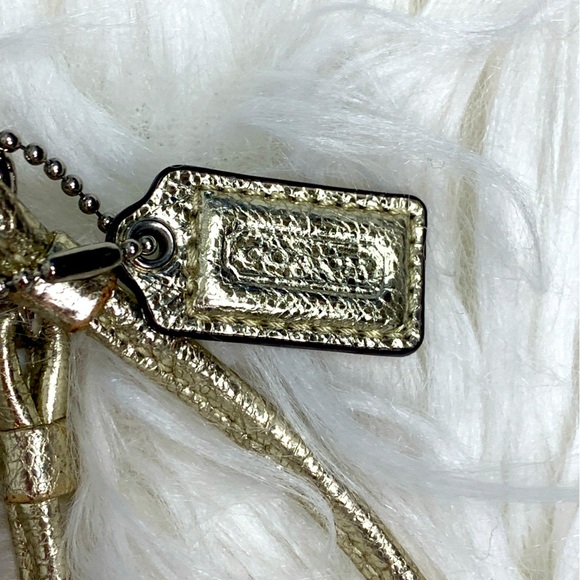 Coach Poppy Gold Signature Wristlet - Picture 5 of 6